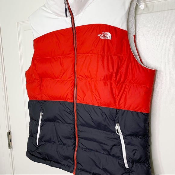 The North Face Women’s RU/14 Goose Down Color Block Vest Like New Size L - Picture 2 of 16